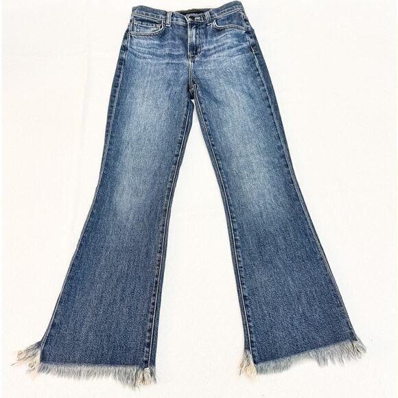 J. Brand Julia Ruffled Hem Denim Jeans Vintage Wash Size 24 - Picture 2 of 9